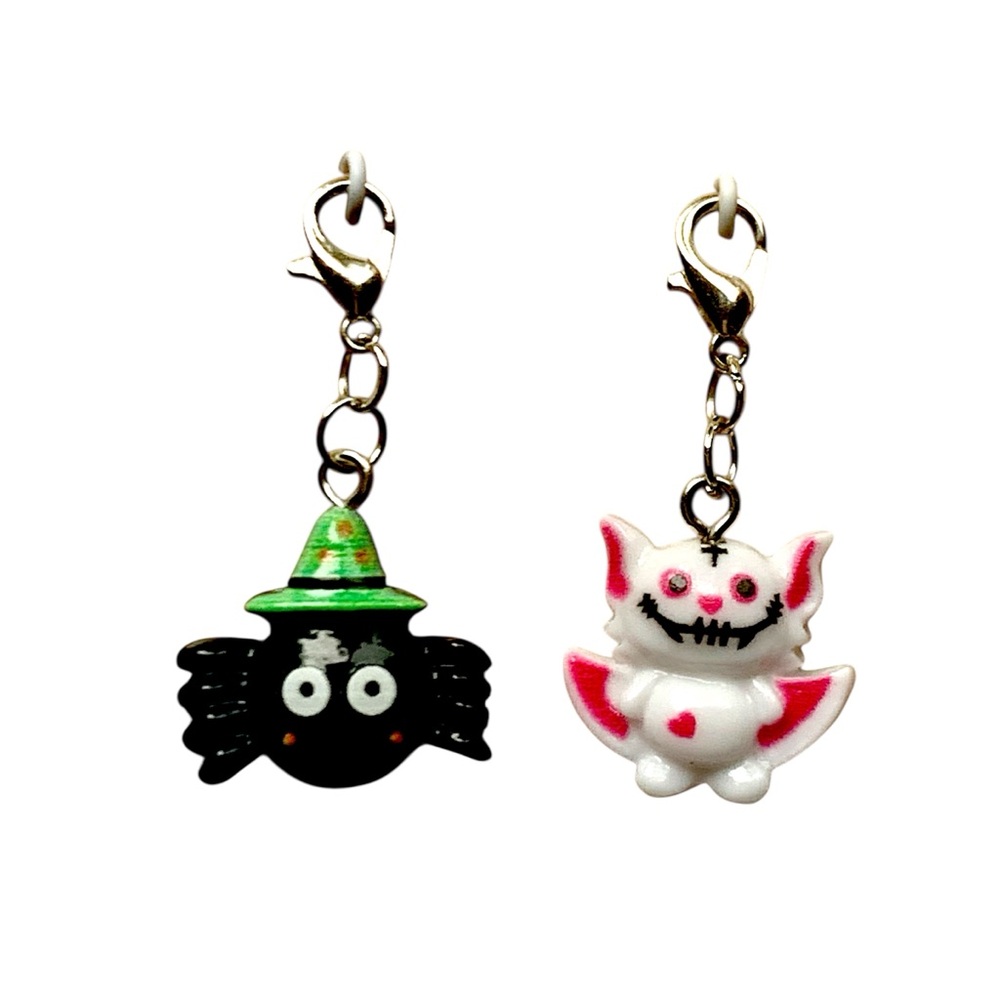 Halloween Spider and Bat Charm set - Picture 2 of 2